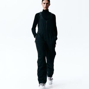 NWT H&M Water-repellent 2 layer bib Ski Suit M BLACK